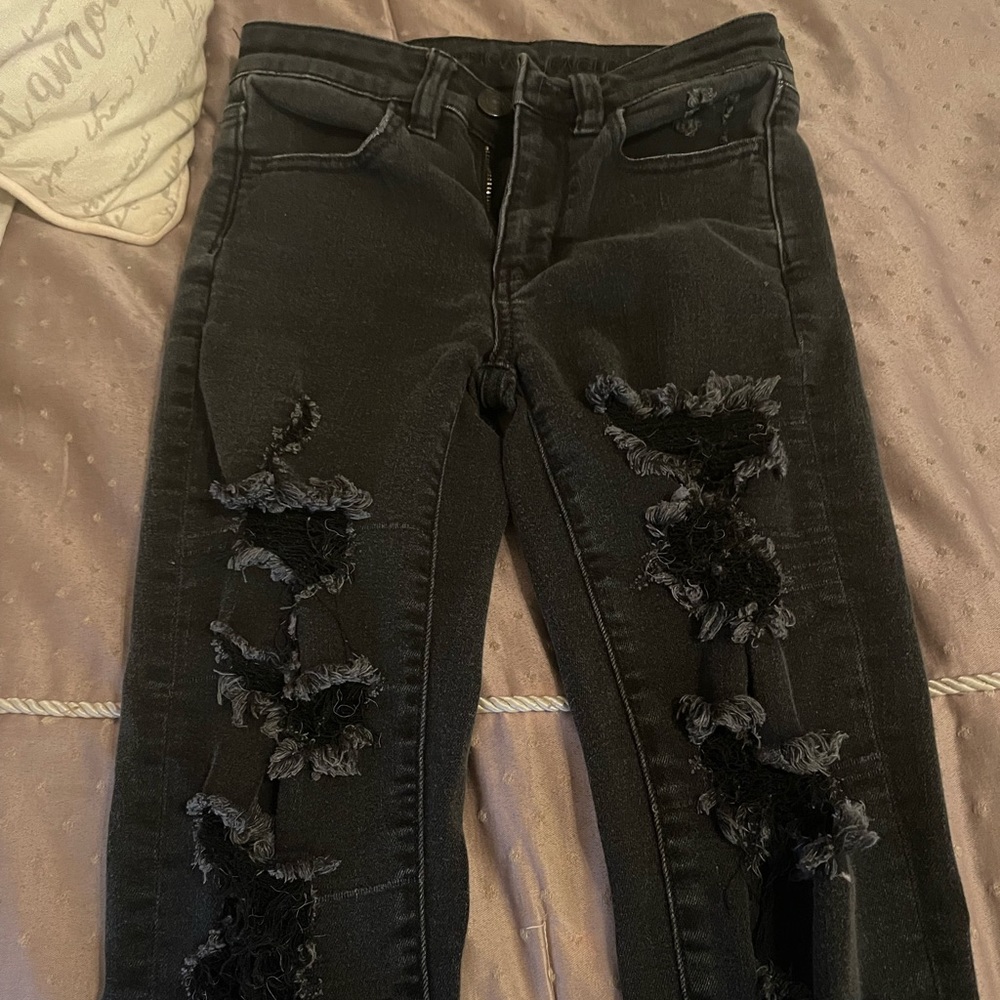 American Eagle Black High Rise Jegging